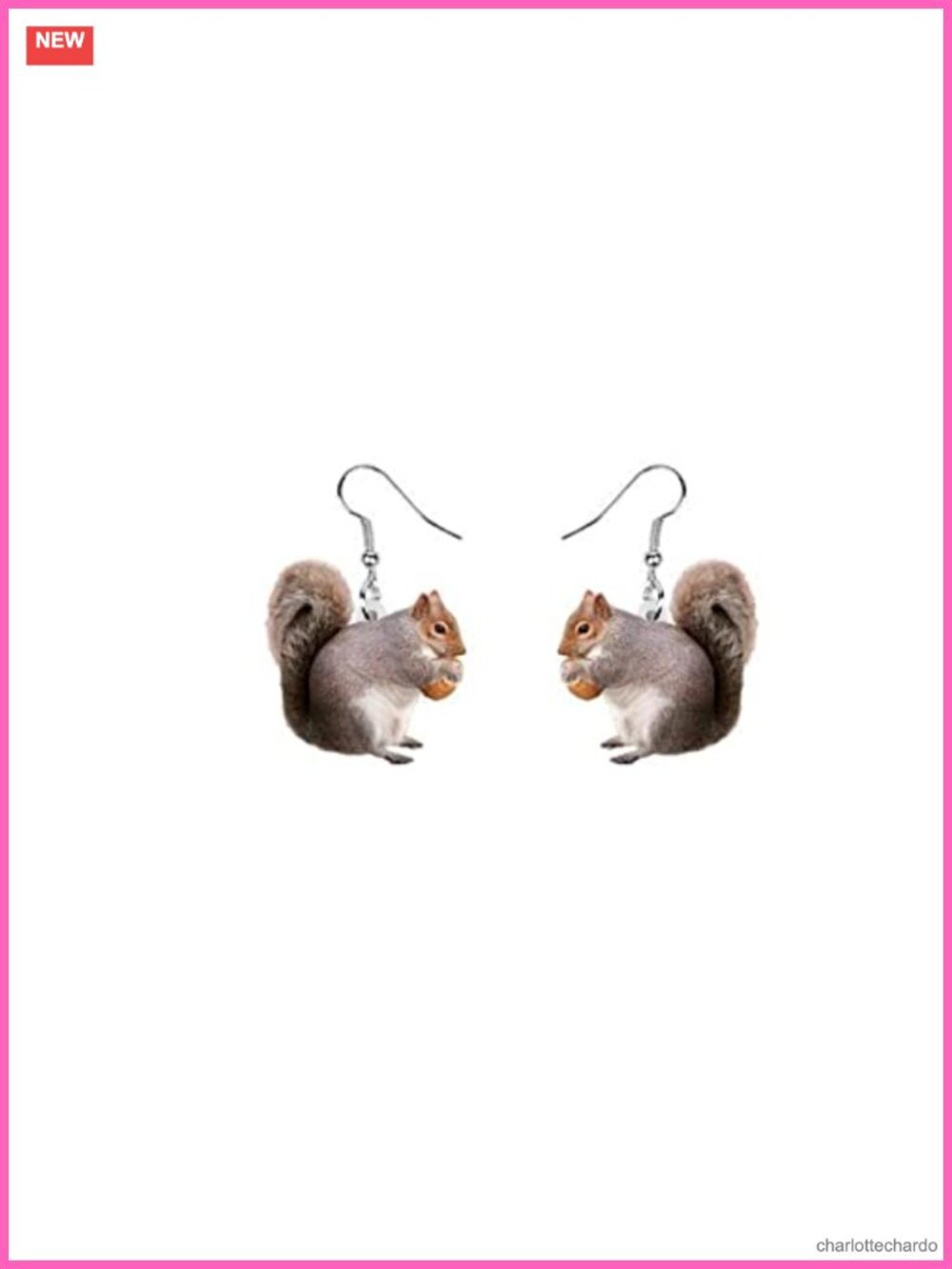 Acrylic Animal Dangle Earrings Cartoon Dog Chicken Elephant Pig Rabbit Drop